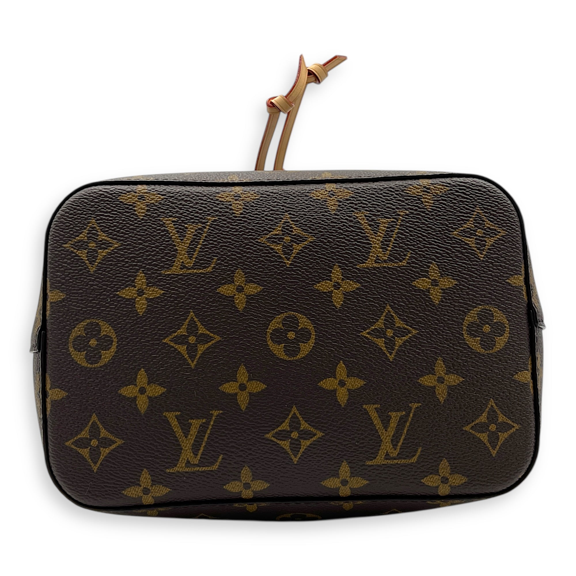 NeoNoe BB Brown Bucket Bag in Monogram Coated Canvas, Gold hardware