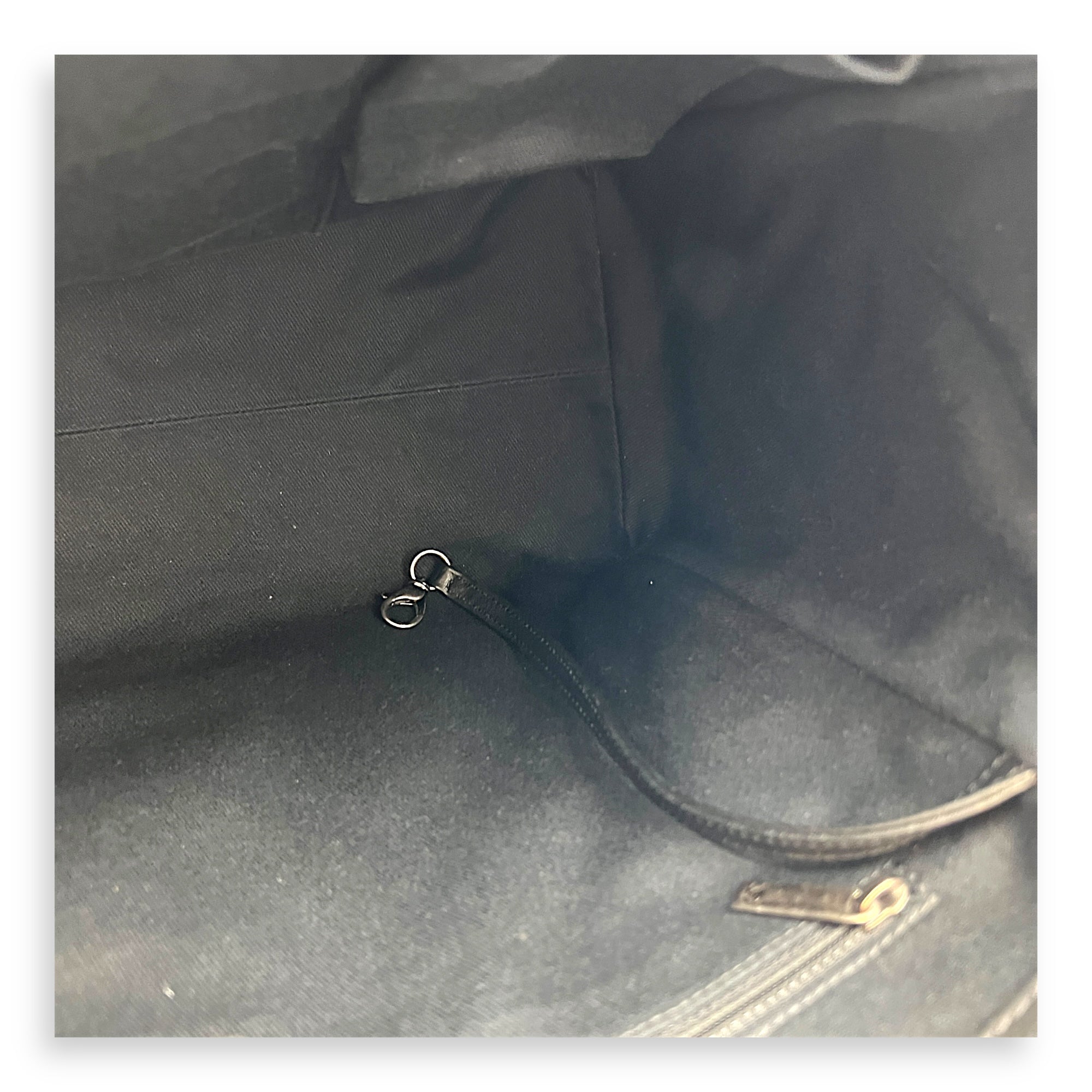 2.55 Black Tote Bag in Nubuck, Ruthenium hardware