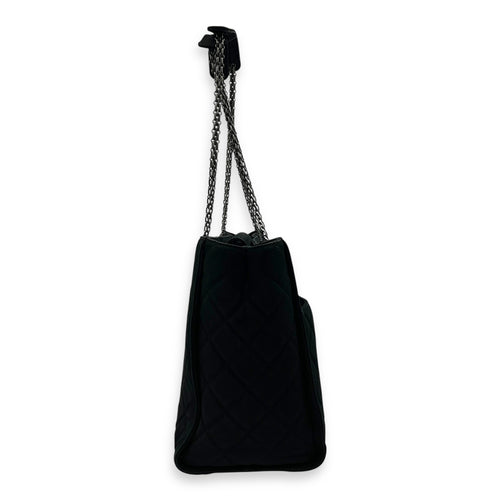 2.55 Black Tote Bag in Nubuck, Ruthenium hardware