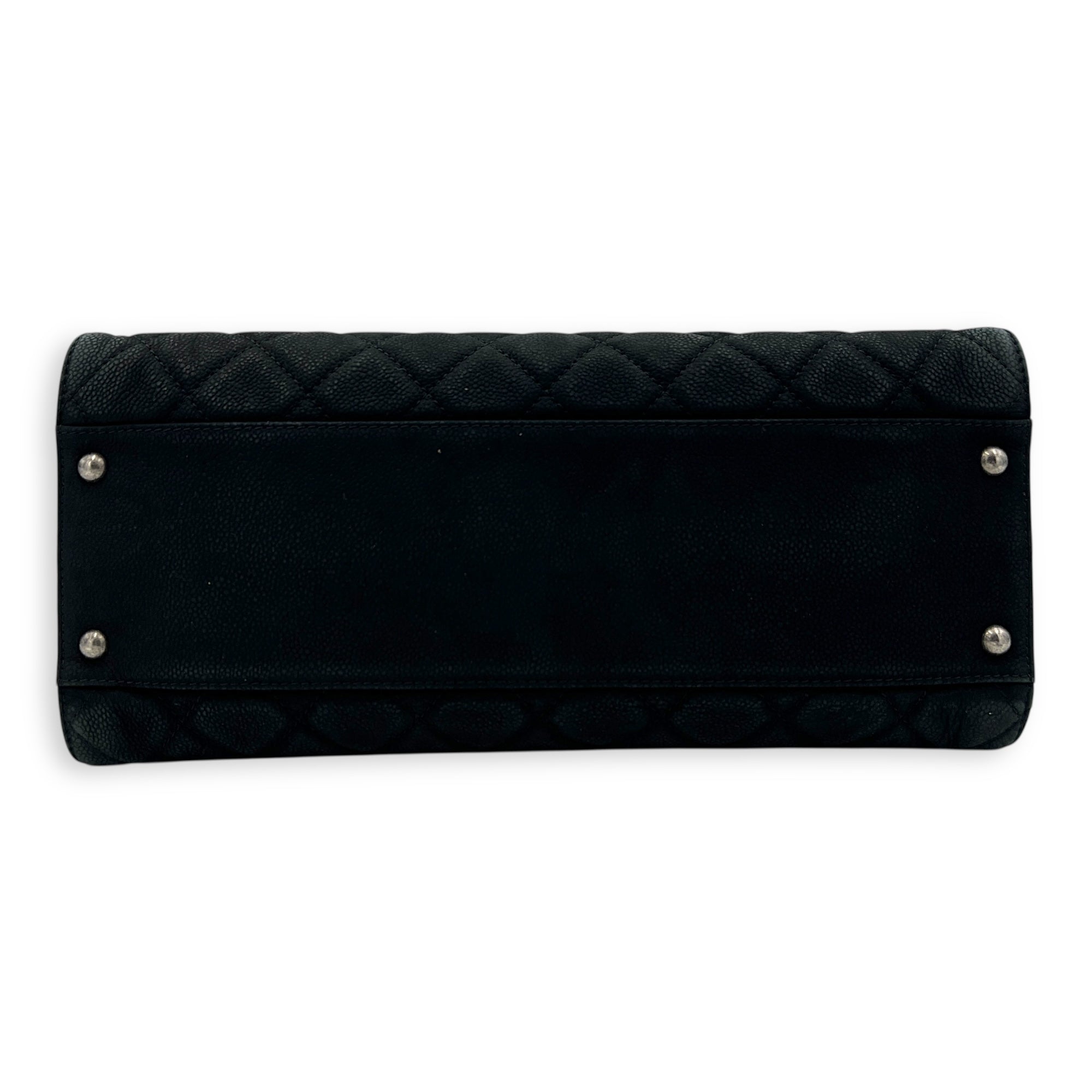 2.55 Black Tote Bag in Nubuck, Ruthenium hardware