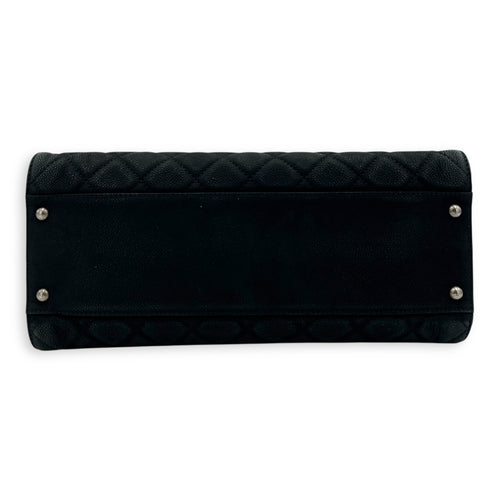 2.55 Black Tote Bag in Nubuck, Ruthenium hardware