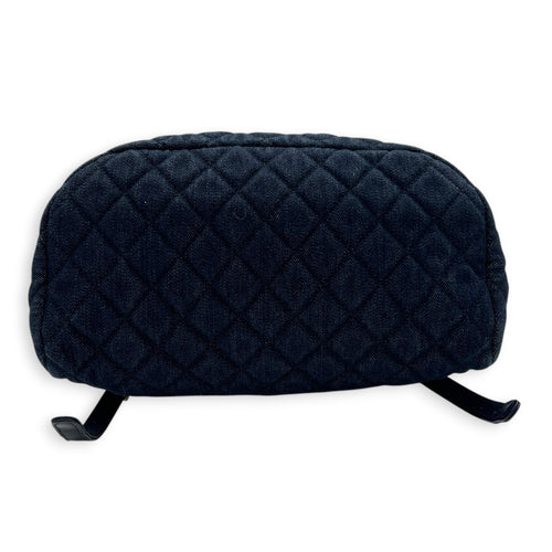 Urban Spirit Backpack Blue in Denim, Silver hardware