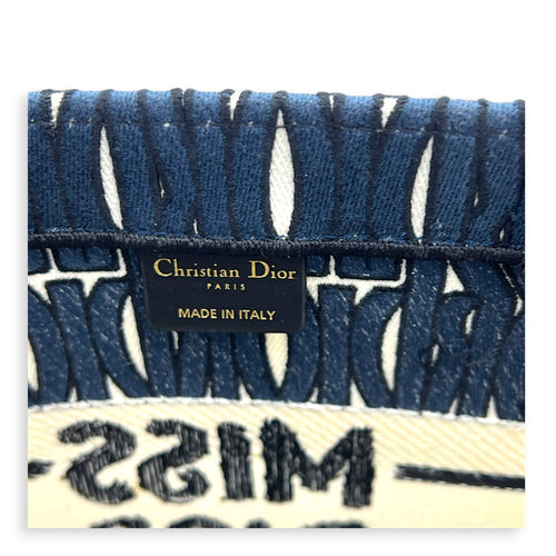 Miss Dior Book Tote Medium Blue Tote Bag in Canvas