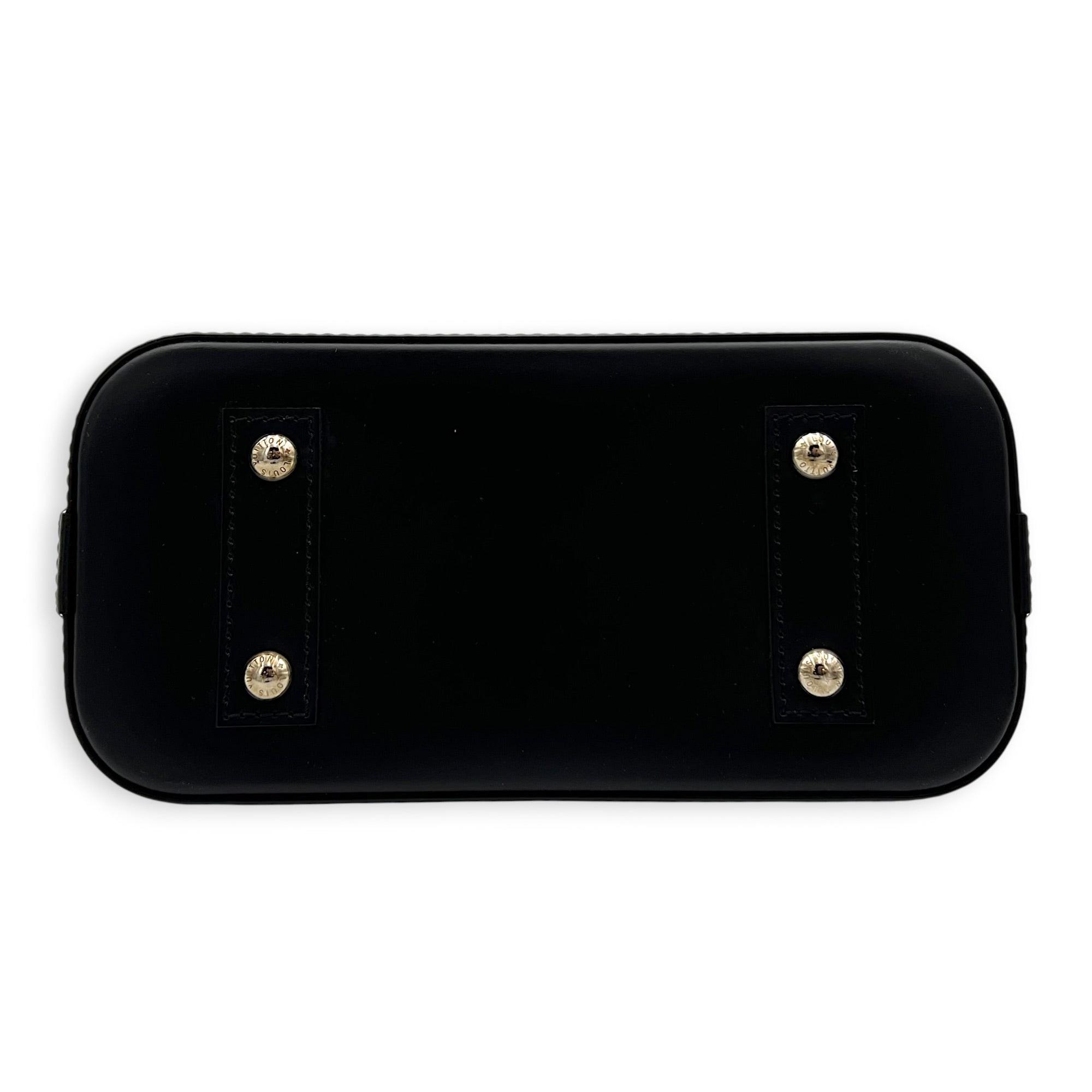 x Yayoi Kusama Alma Black Top Handle Bag in Epi Leather, Silver hardware