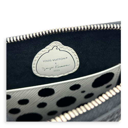 x Yayoi Kusama Alma Black Top Handle Bag in Epi Leather, Silver hardware