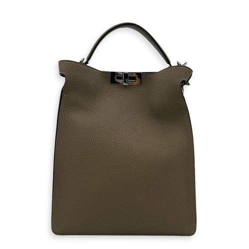 X-Lite Peekaboo Top Handle Bag Beige in Calfskin, Gold hardware
