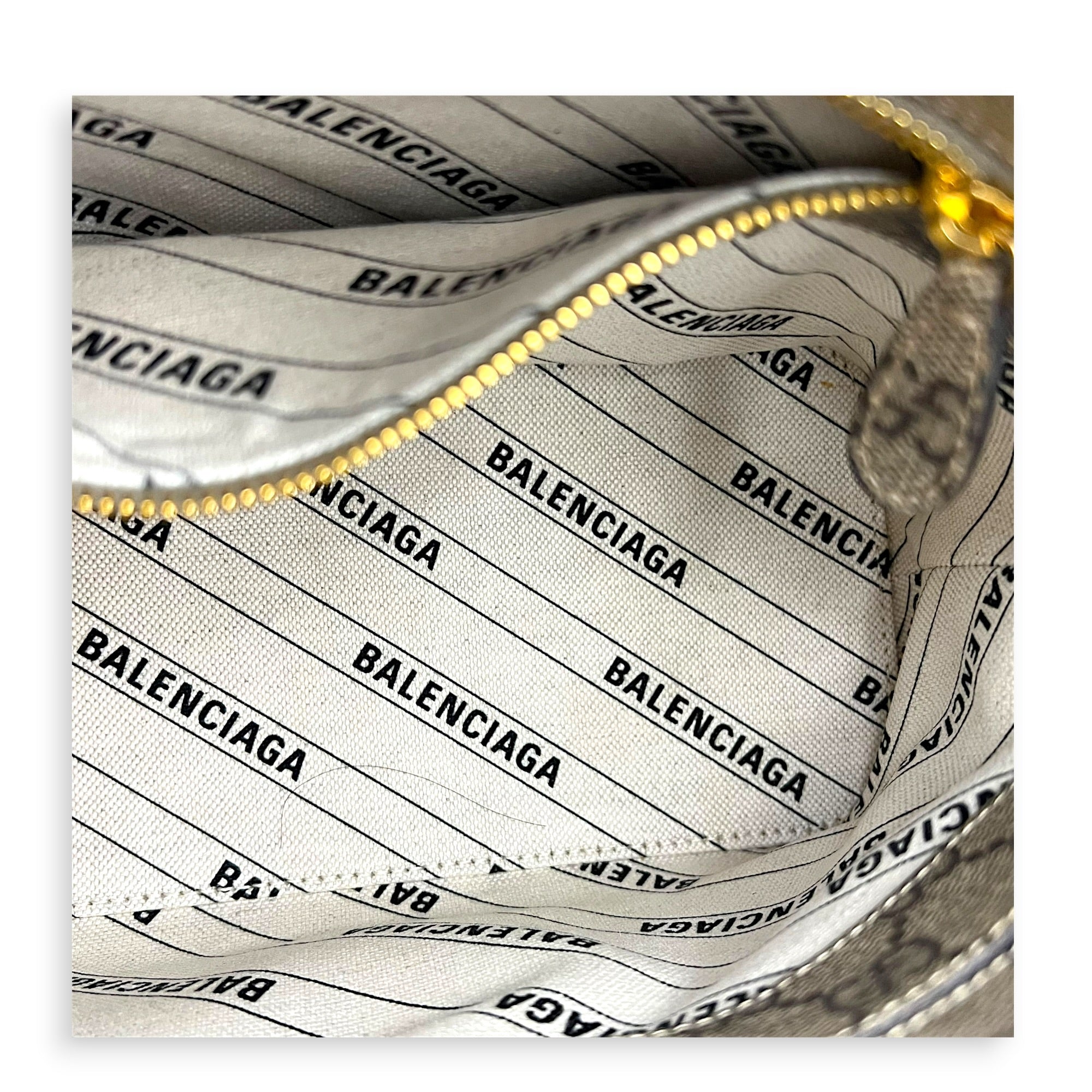 The Hacker Project Ville Brown Top Handle Bag in Coated Canvas, Gold hardware