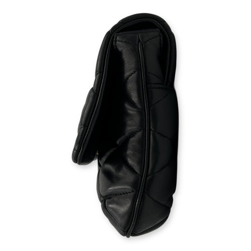 Le 5 A 7 Shoulder Bag Black in Lambskin, Gold hardware