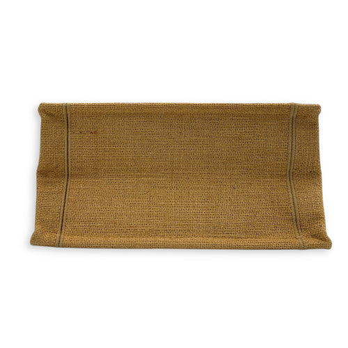 Book Tote Top Handle Bag Small Brown in Jute