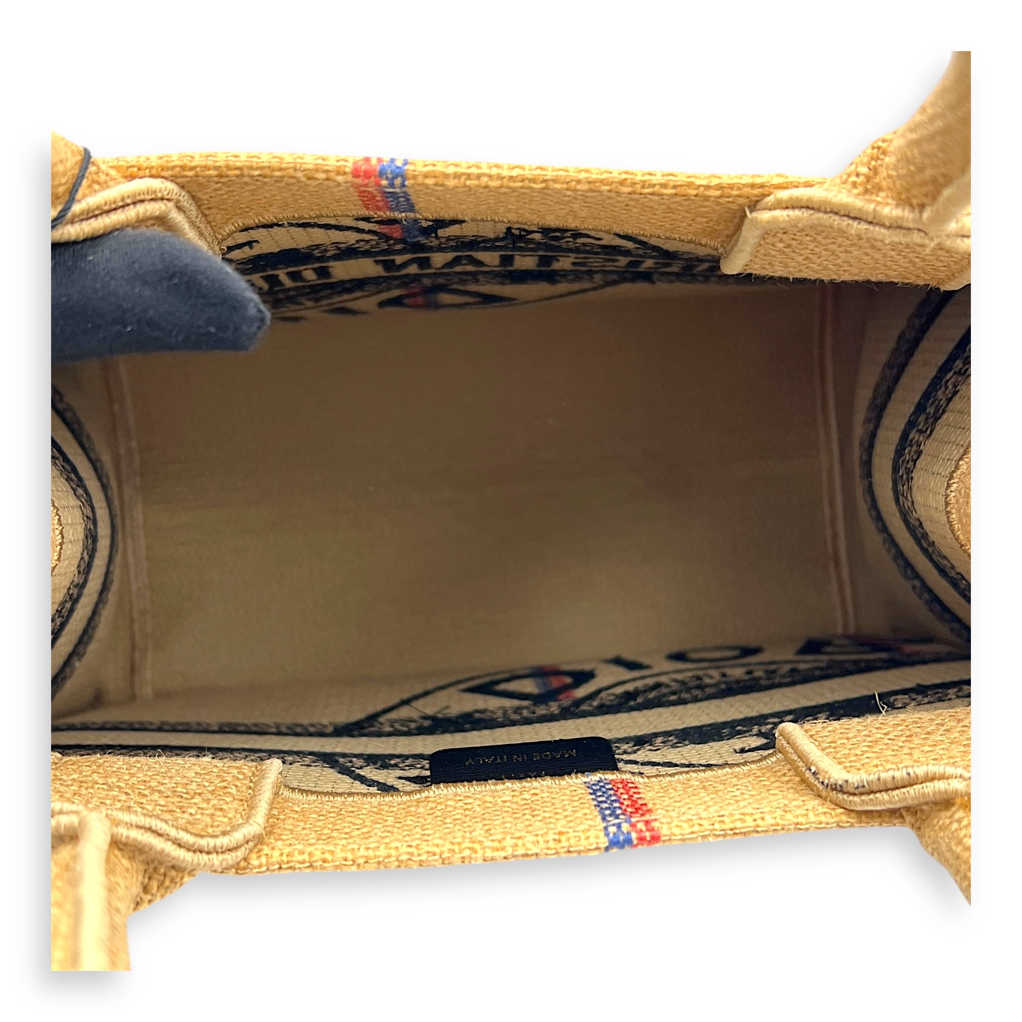 Book Tote Top Handle Bag Small Brown in Jute