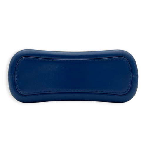 Gabrielle Small Blue Shoulder Bag in Calfskin, Gold hardware