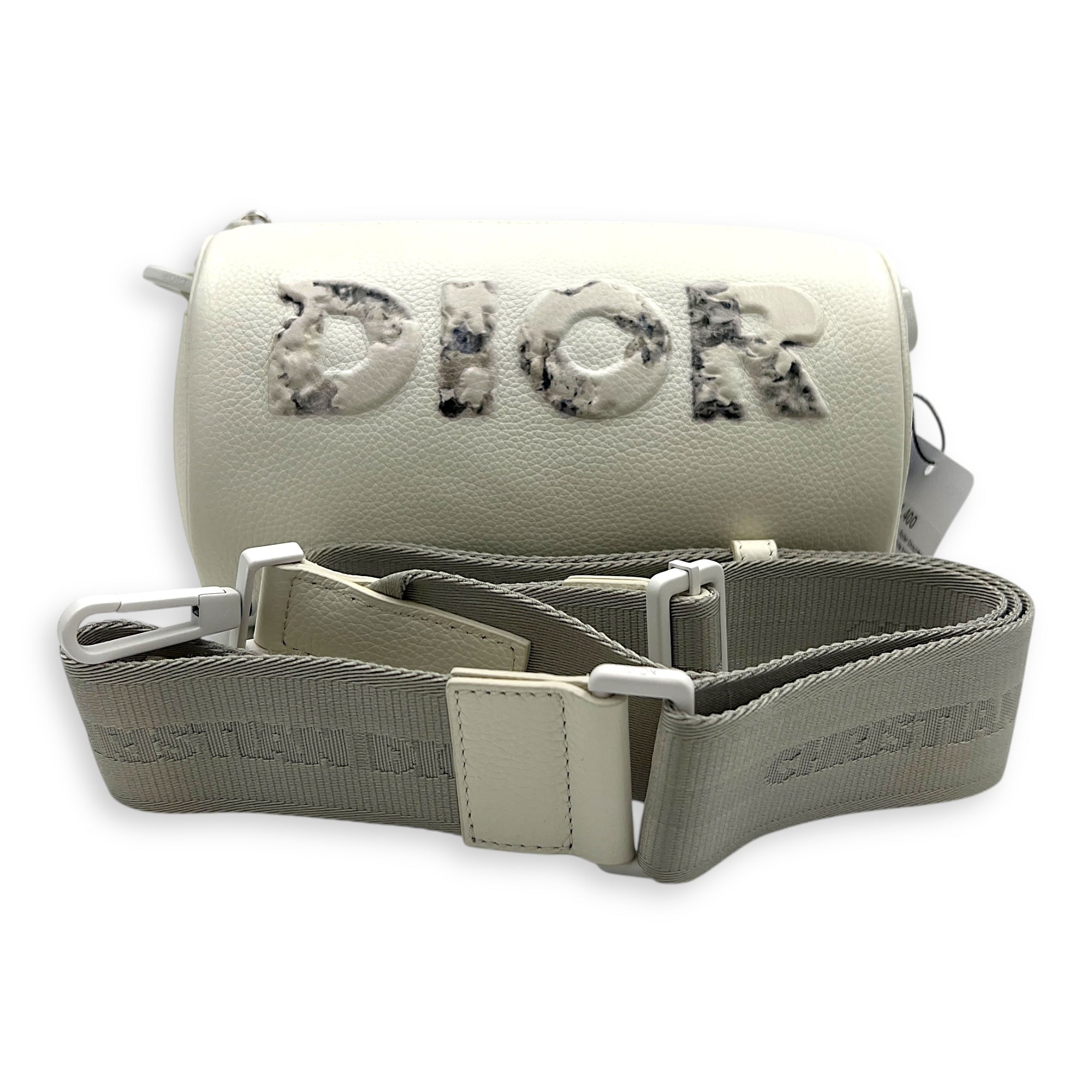 x Daniel Arsham Roller Shoulder Bag White in Calfskin, White hardware
