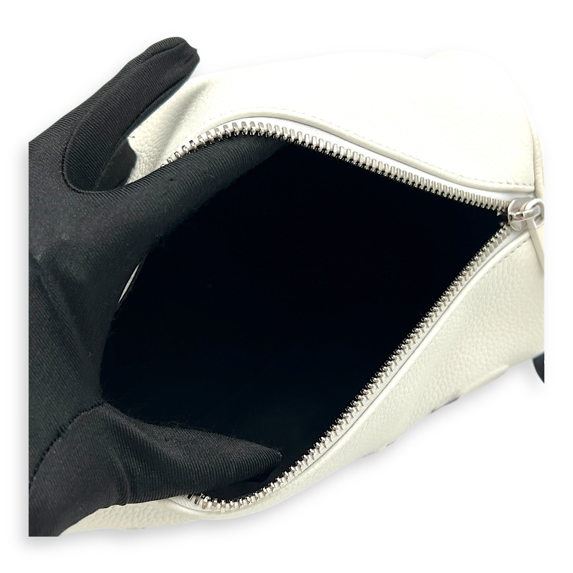 x Daniel Arsham Roller Shoulder Bag White in Calfskin, White hardware