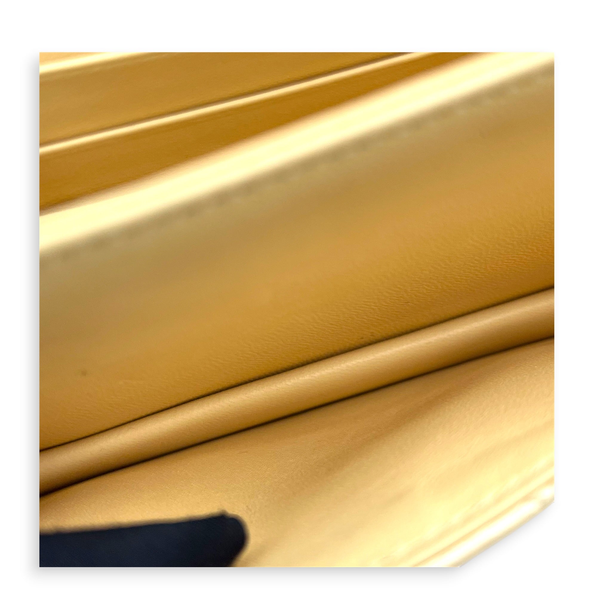 My Dior Metallic Yellow Shoulder Bag in Lambskin, Silver hardware