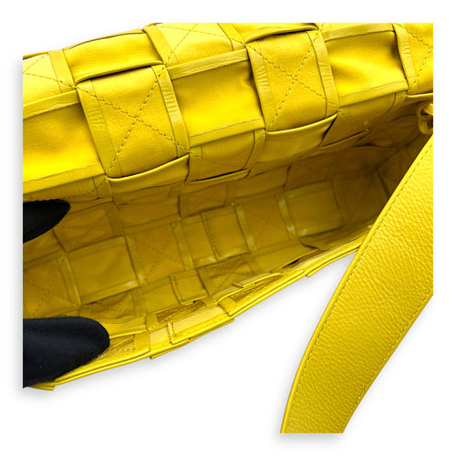 Cassette Crossbody Bag Yellow in Calfskin