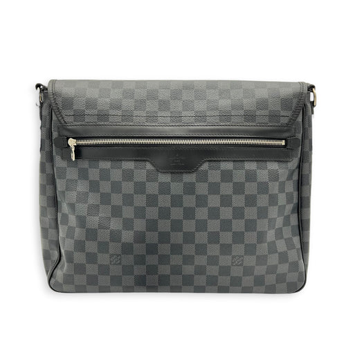 Daniel Shoulder Bag Black in Coated Canvas, Silver hardware