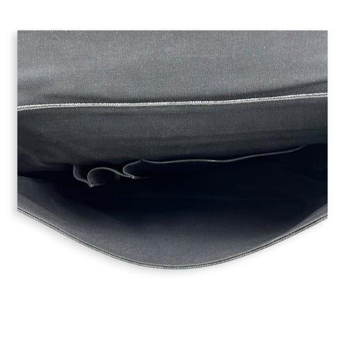 Daniel Shoulder Bag Black in Coated Canvas, Silver hardware