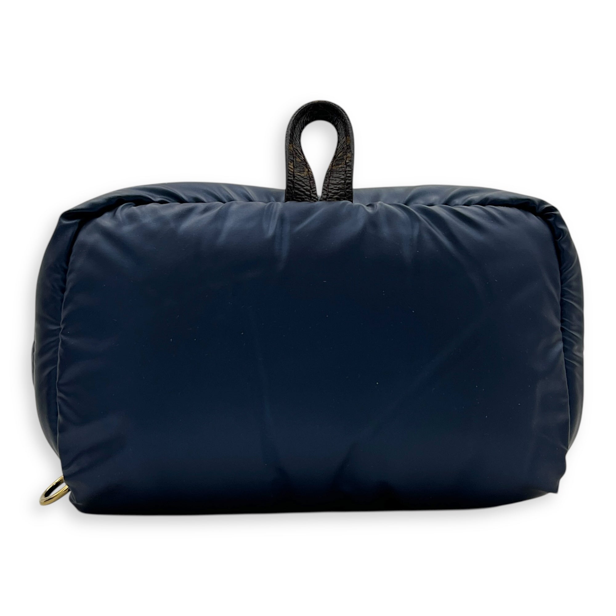 Palm Springs Pillow Black Backpack in Nylon, Gold hardware