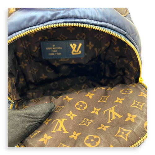 Palm Springs Pillow Black Backpack in Nylon, Gold hardware