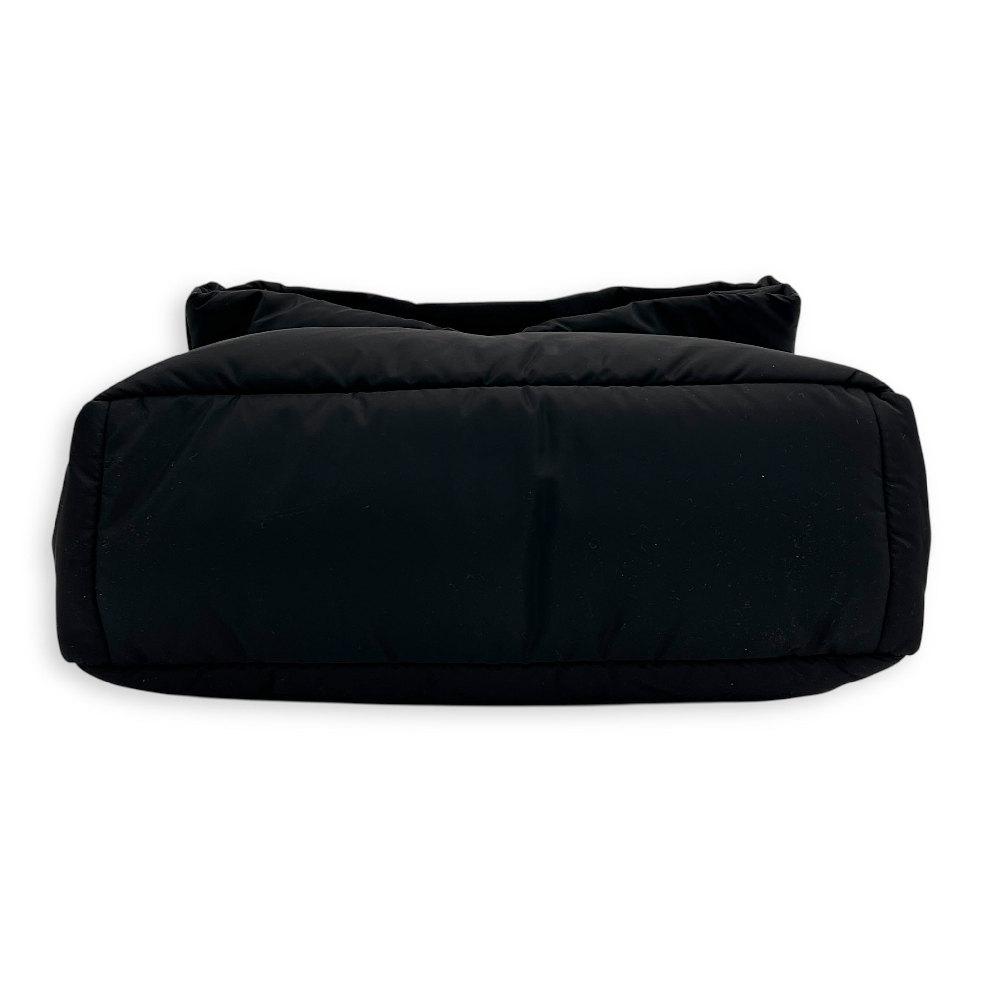 Monaco Shoulder Bag Black in Nylon, Silver hardware