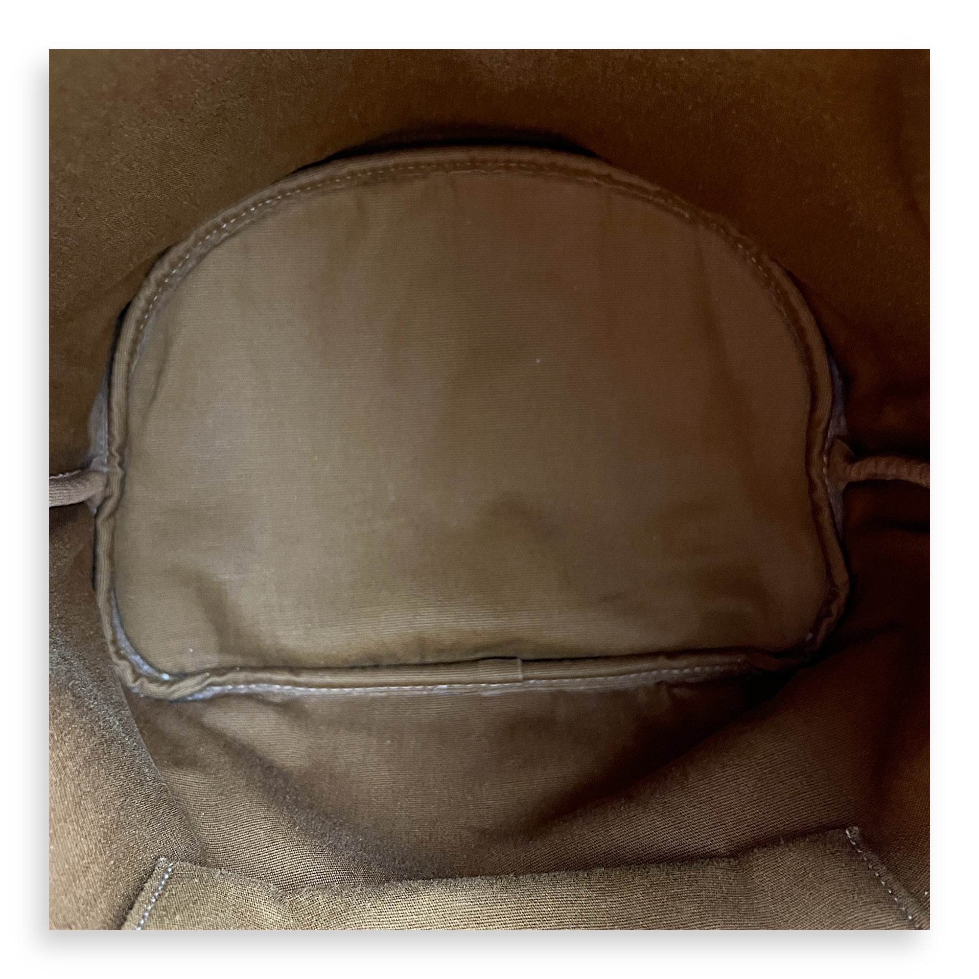 Folco Backpack Brown in Monogram Coated Canvas, Gold hardware