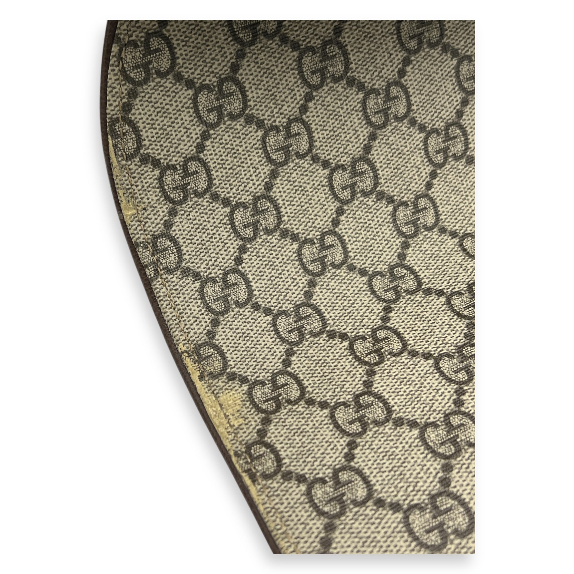 GG Supreme Messenger Brown in Coated Canvas, Silver hardware