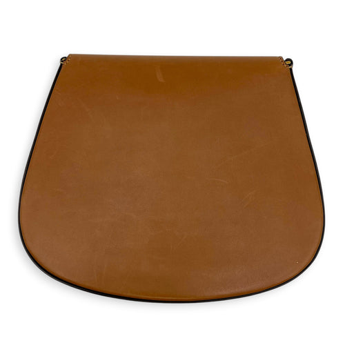 Voltaire Mini Brown Top Handle Bag in Calfskin, Gold hardware