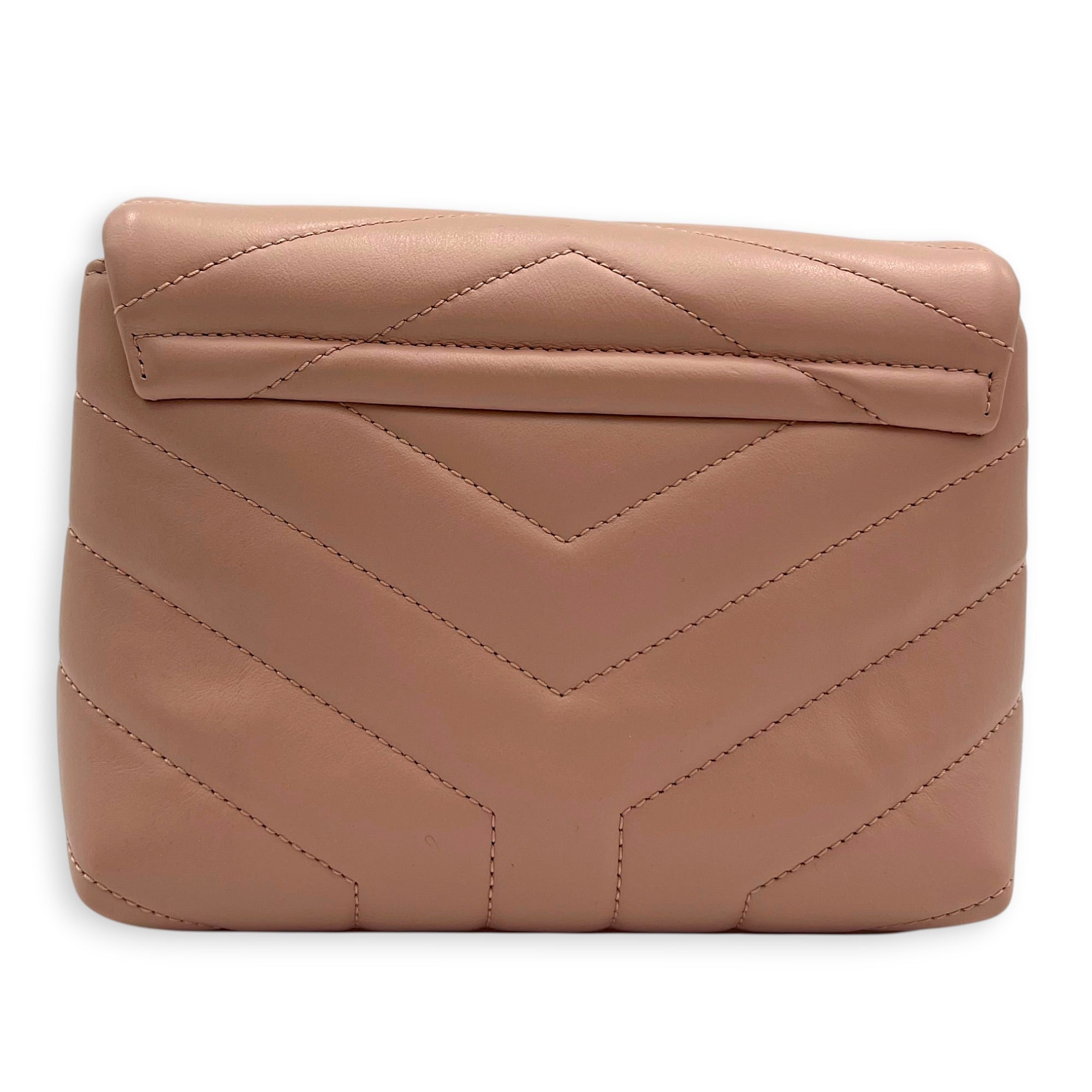 Loulou Toy Pink Shoulder Bag in Calfskin, Silver hardware