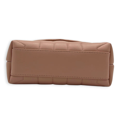 Loulou Toy Pink Shoulder Bag in Calfskin, Silver hardware