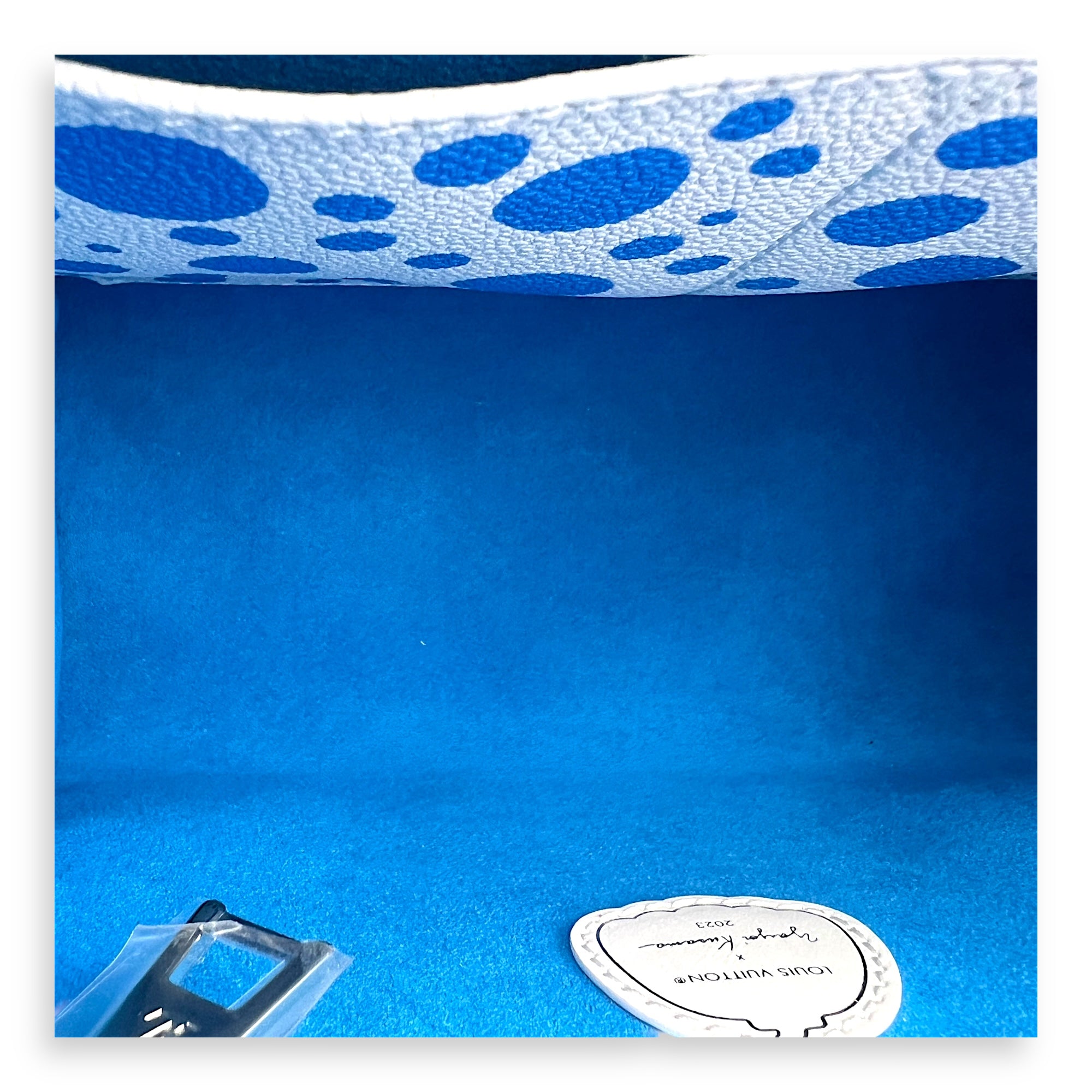 OnTheGo Top Handle Bag Blue in Calfskin, Silver hardware