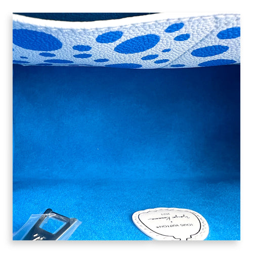 OnTheGo Top Handle Bag Blue in Calfskin, Silver hardware