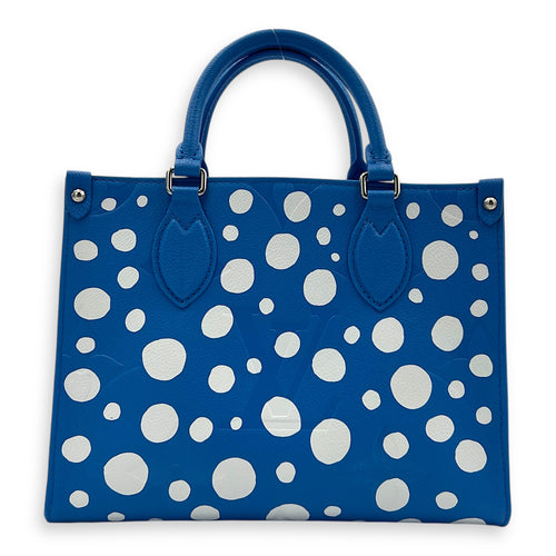OnTheGo Top Handle Bag Blue in Calfskin, Silver hardware