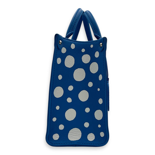 OnTheGo Top Handle Bag Blue in Calfskin, Silver hardware