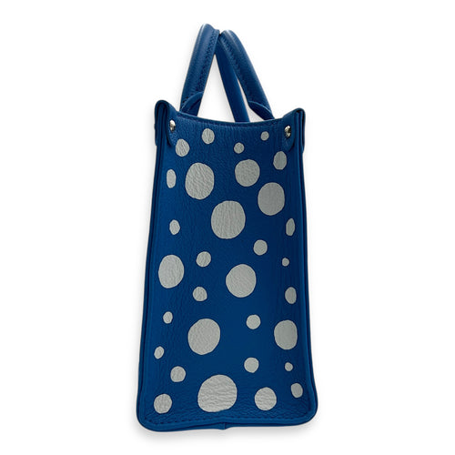 OnTheGo Top Handle Bag Blue in Calfskin, Silver hardware