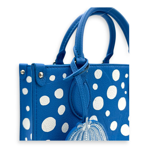 OnTheGo Top Handle Bag Blue in Calfskin, Silver hardware