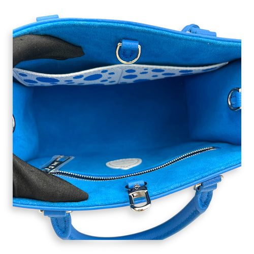 OnTheGo Top Handle Bag Blue in Calfskin, Silver hardware