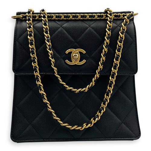 23A Backpack in Caviar Leather, Gold hardware