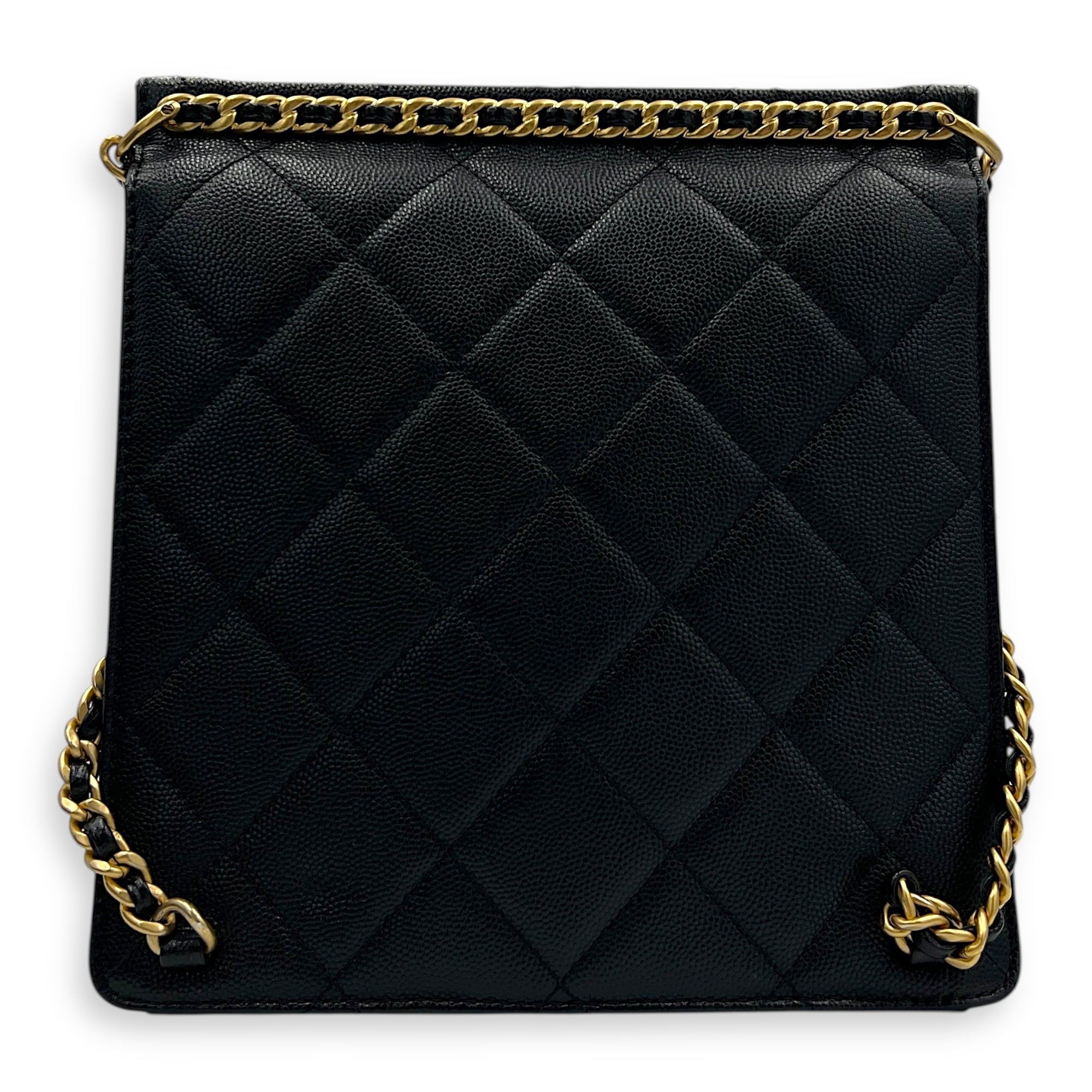 23A Backpack in Caviar Leather, Gold hardware