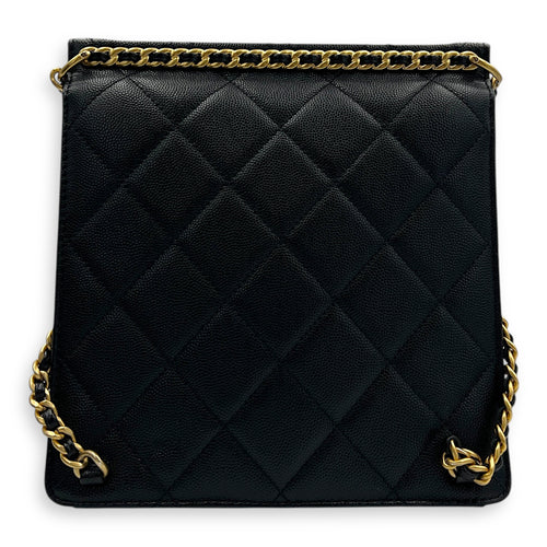 23A Backpack in Caviar Leather, Gold hardware