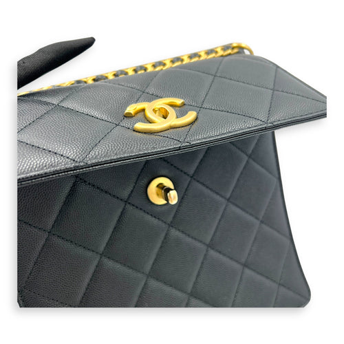 23A Backpack in Caviar Leather, Gold hardware