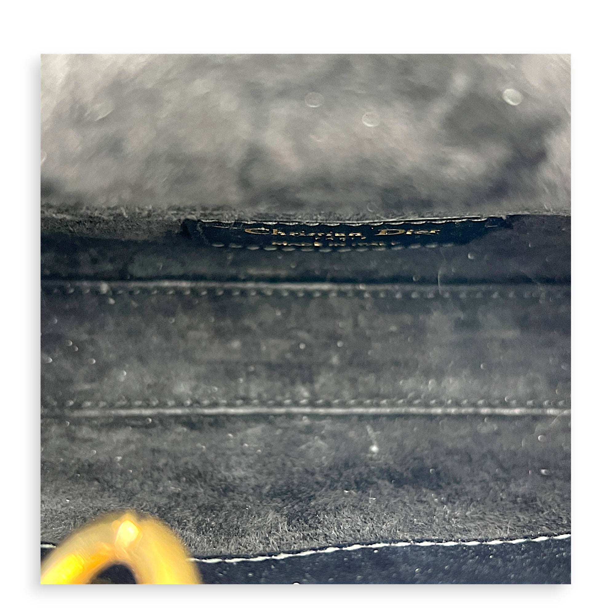 Lady D-Joy Top Handle Bag Micro Black in Lambskin, Gold hardware