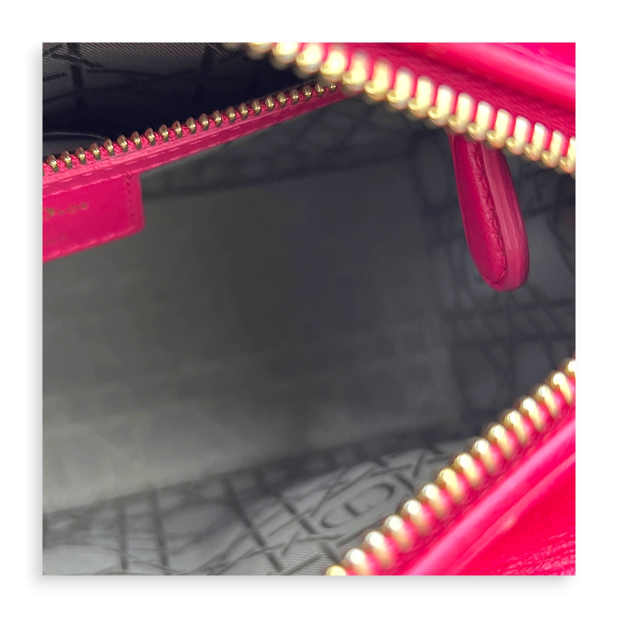 Lady Dior Top Handle Bag Pink in Lambskin, Gold hardware