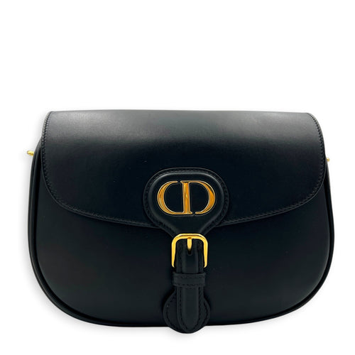 Bobby Shoulder Bag Black in Calfskin, Gold hardware