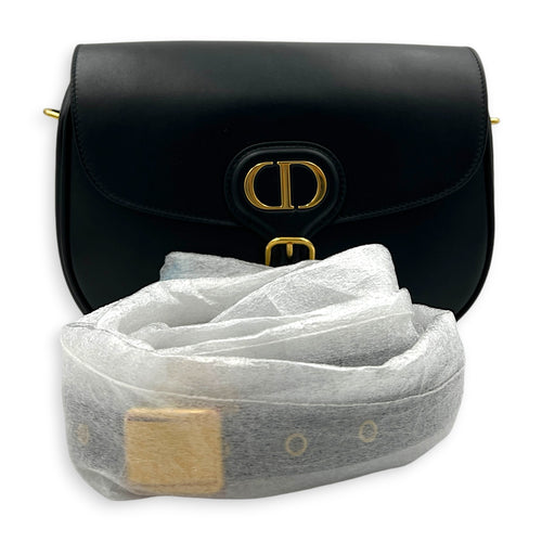 Bobby Shoulder Bag Black in Calfskin, Gold hardware