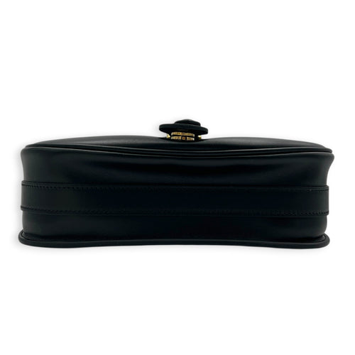 Bobby Shoulder Bag Black in Calfskin, Gold hardware