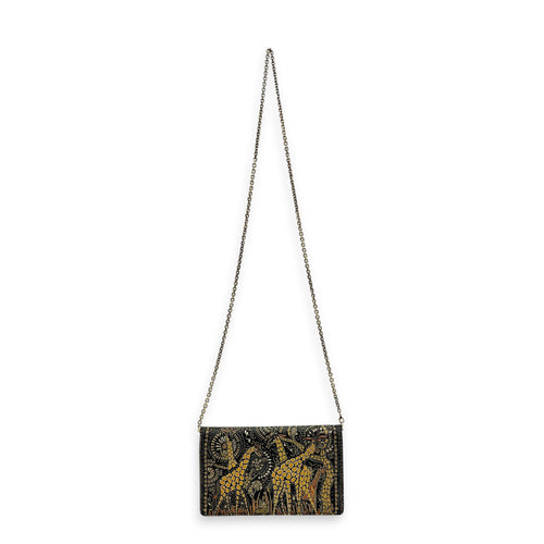 Girrafe CHIURI CRUISE 2020 Wallet On Chain Black in Calfskin, Gold hardware