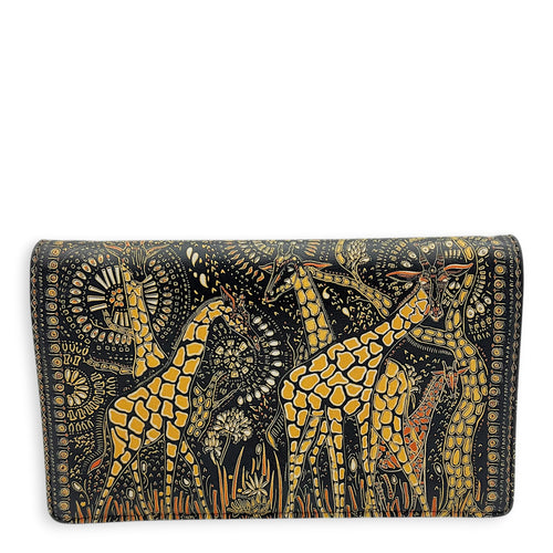 Girrafe CHIURI CRUISE 2020 Wallet On Chain Black in Calfskin, Gold hardware