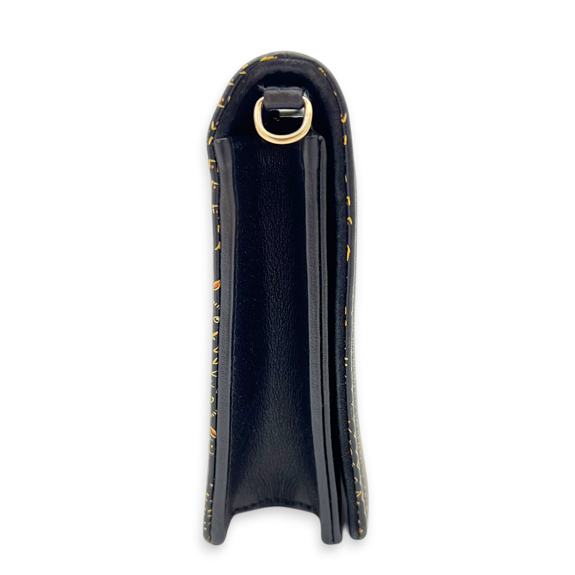 Girrafe CHIURI CRUISE 2020 Wallet On Chain Black in Calfskin, Gold hardware