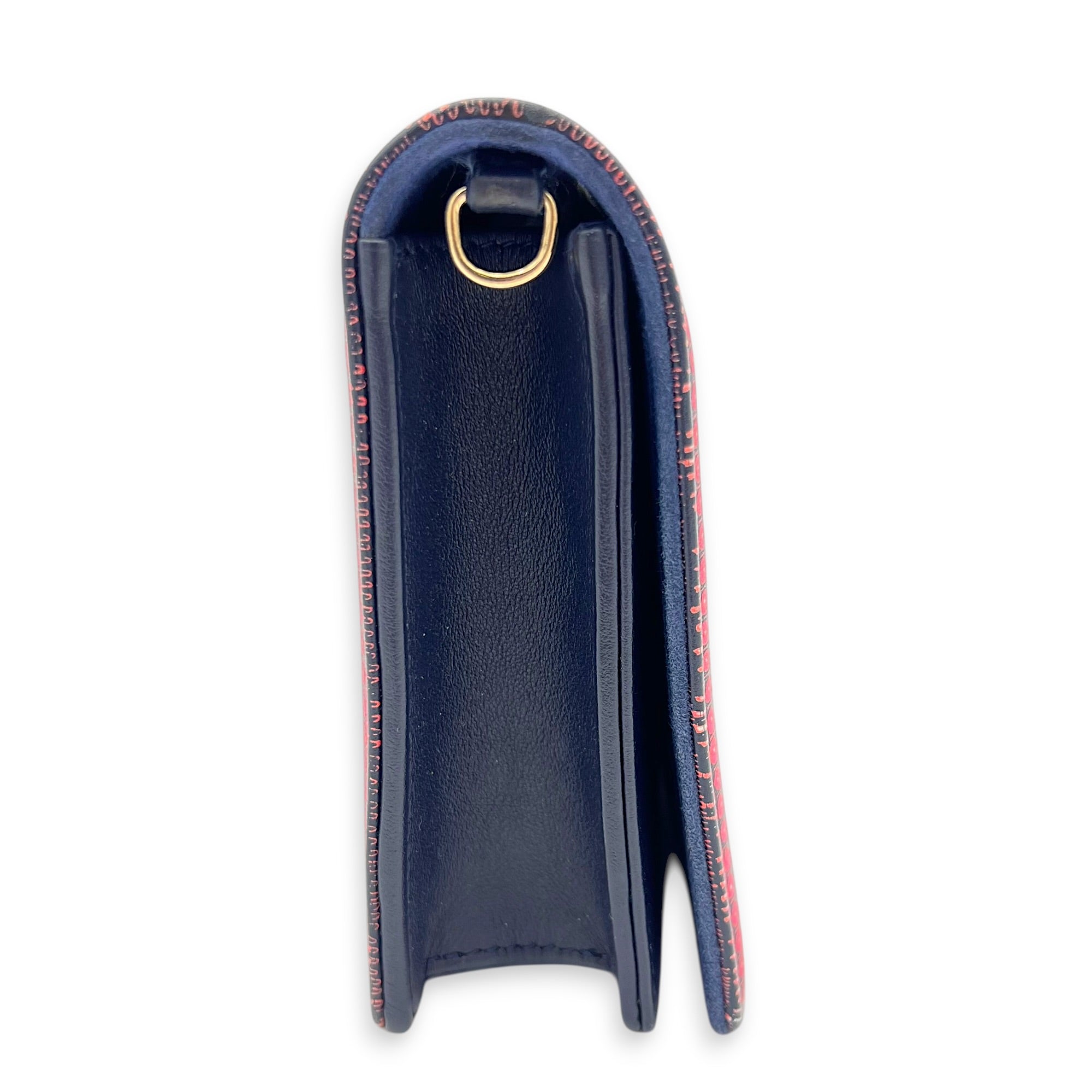 CHIURI CRUISE 2020 MARINE Lion Wallet On Chain Black in Calfskin, Gold hardware