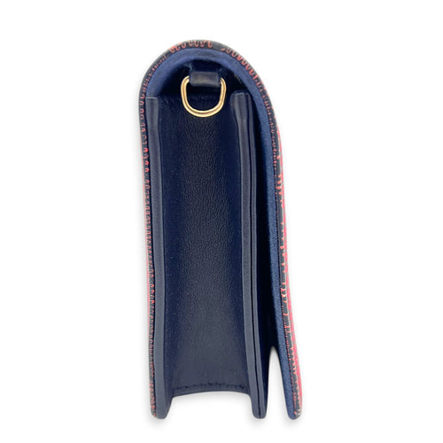CHIURI CRUISE 2020 MARINE Lion Wallet On Chain Black in Calfskin, Gold hardware